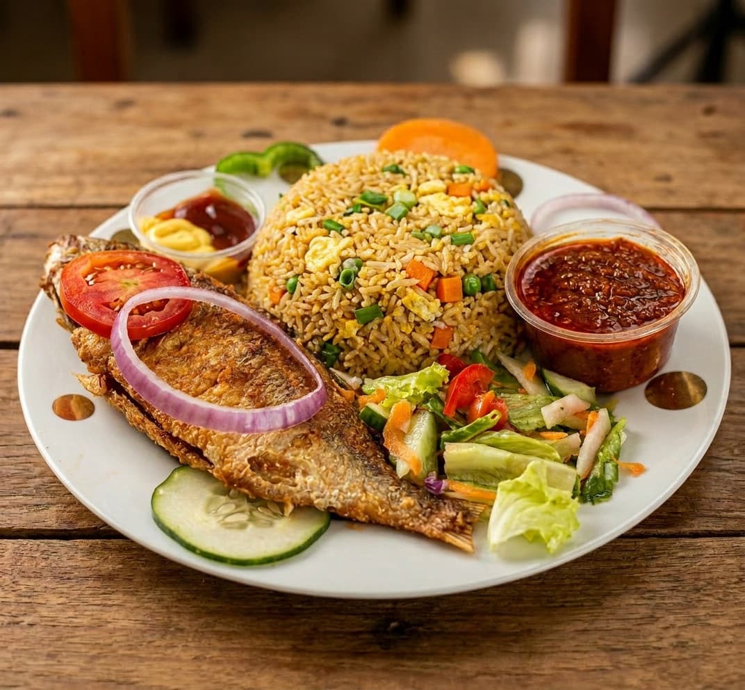 Fish with Fried Rice