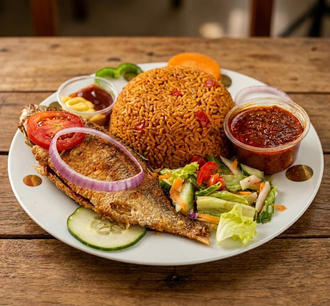 Fish with Jollof