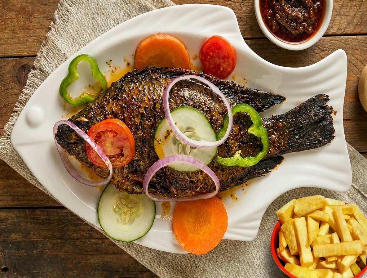 Tilapia with Yam Chips